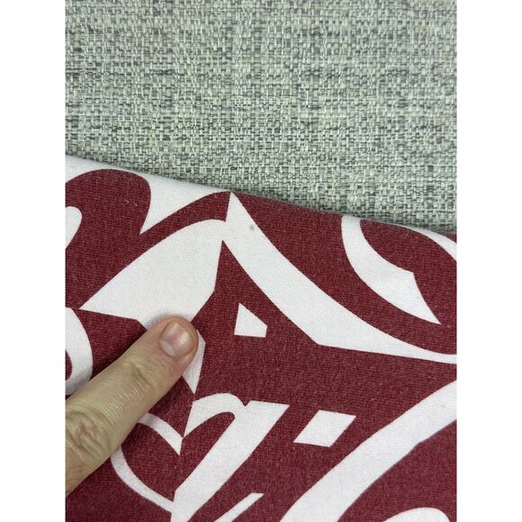 Kith Coca-Cola Hoodie Sweatshirt Sz Large Burgundy White All Over Logo AOP Print - Picture 14 of 15